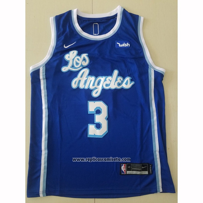 Camiseta Los Angeles Lakers Anthony Davis #3 Classic 2019-20 Azul
